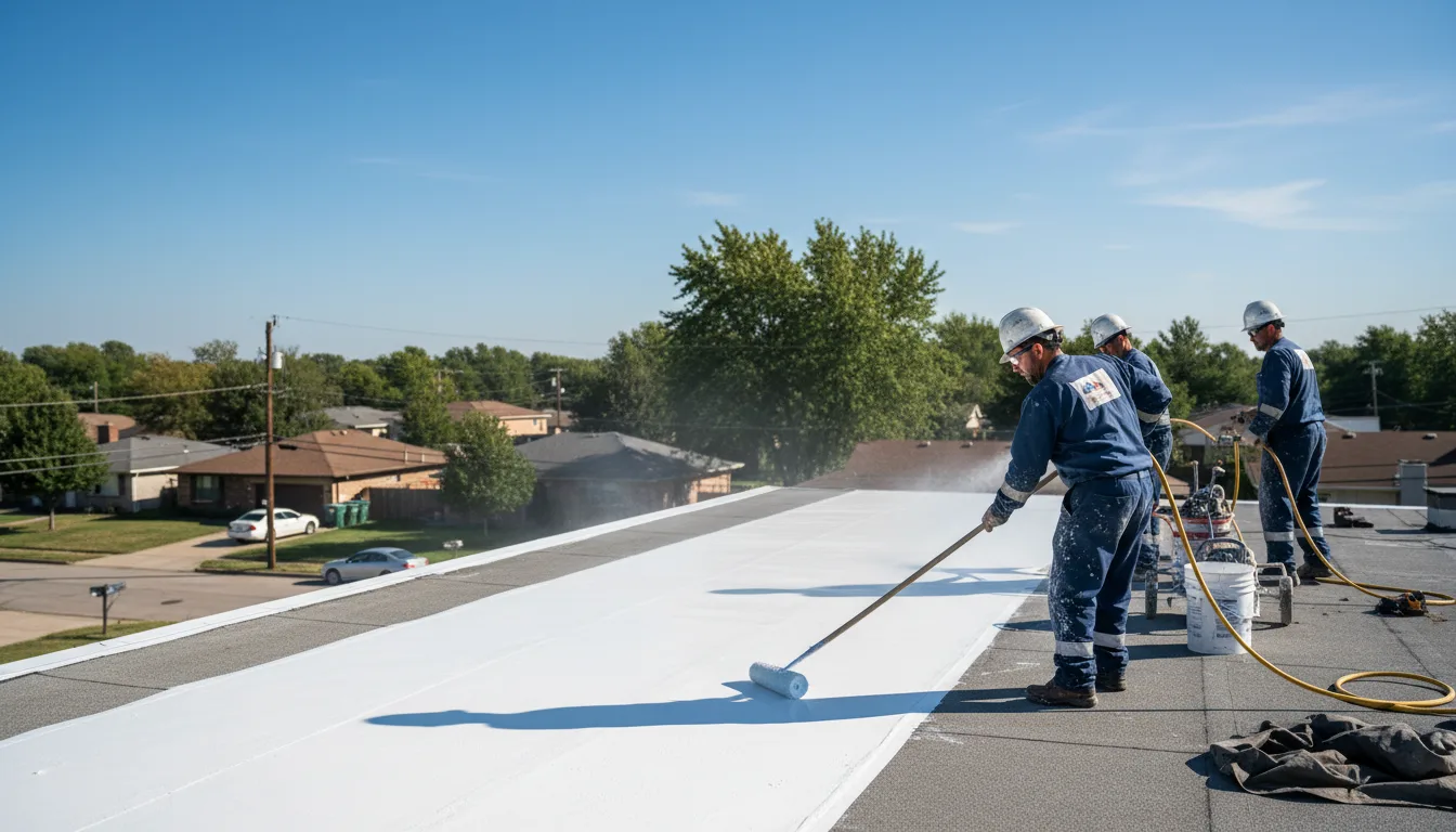 Commercial roof coating in Stockport, OH near me